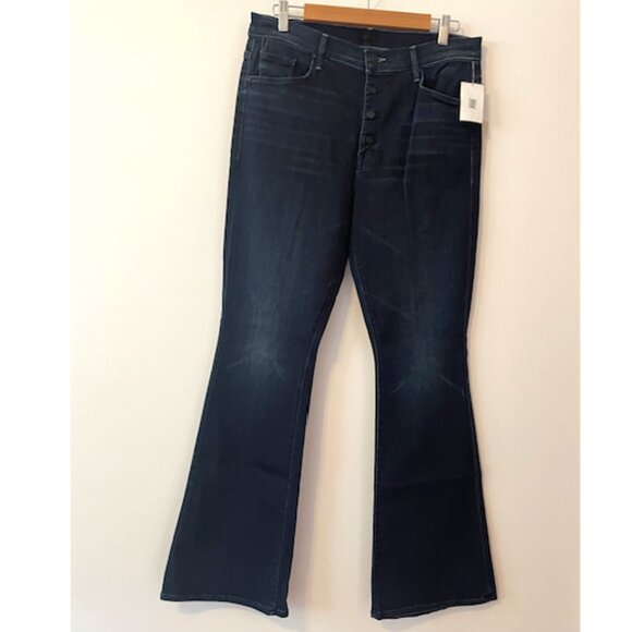 MOTHER The Pixie Weekender Mid-Rise Flare Jeans (Night Tripper) Size 34 NWT - Picture 5 of 12